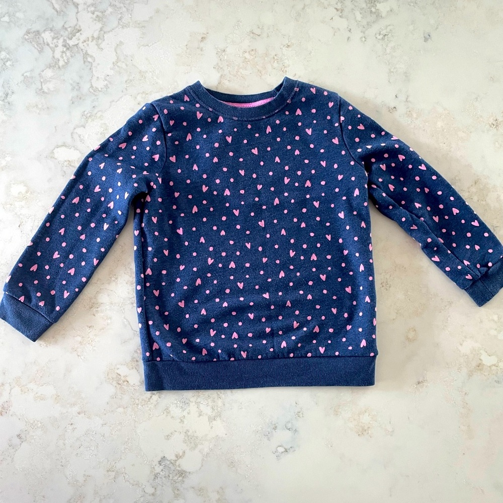 Cat & Jack / Mini heart crew sweatshirt